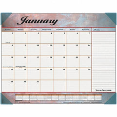 AT-A-GLANCE - 12 Sheet, 22 x 17", Desk Pad Calendar - Marble Burgundy - A1 Tooling