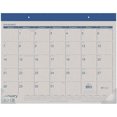 AT-A-GLANCE - 12 Sheet, 22 x 17", Desk Pad Calendar - Blue - A1 Tooling