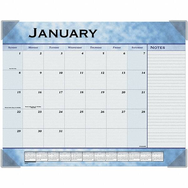 AT-A-GLANCE - 12 Sheet, 22 x 17", Desk Pad Calendar - Slate Blue - A1 Tooling