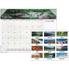 AT-A-GLANCE - 12 Sheet, 22 x 17", Desk Pad Calendar - Landscapes - A1 Tooling