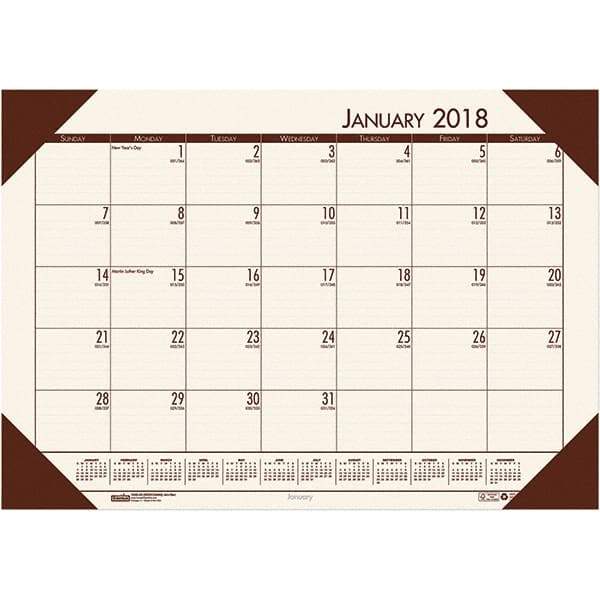 House of Doolittle - 12 Sheet, 22 x 17", Desk Pad Calendar - Moonlight Cream - A1 Tooling