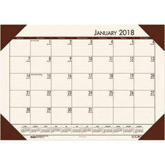 House of Doolittle - 12 Sheet, 22 x 17", Desk Pad Calendar - Moonlight Cream - A1 Tooling