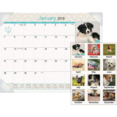 AT-A-GLANCE - 12 Sheet, 22 x 17", Desk Pad Calendar - Puppies - A1 Tooling