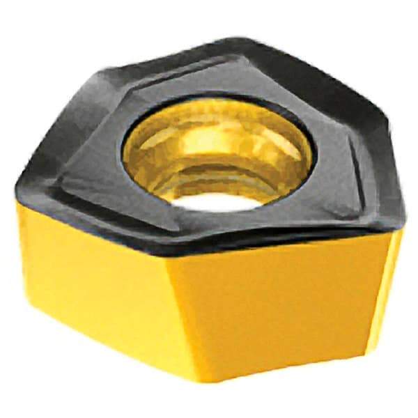 Iscar - H600 WXCU070515 HP Grade IC380 Carbide Milling Insert - TiCN/TiN Finish, 0.2323" Thick, 0.4386" Inscribed Circle, 1.5mm Corner Radius - A1 Tooling