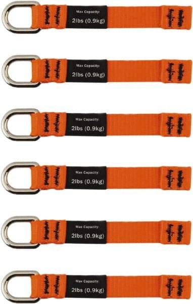 Ergodyne - 4-1/2" Tool Tether - Sealing Tape Connection, 5" Extended Length, Orange - A1 Tooling