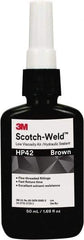 3M - 50 mL Bottle Brown Threaded Pipe Sealant - Dimethacrylate, 300°F Max Working Temp, For Seal Hydraulic & Pneumatic Pipes & Fittings - A1 Tooling