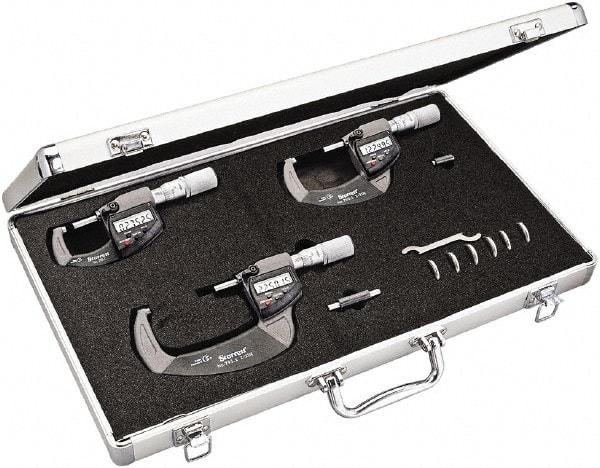 Starrett - Mechanical Outside Micrometer Sets Minimum Measurement (Inch): 0 Maximum Measurement (Inch): 3 - A1 Tooling