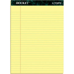 TOPS - 50 Sheet, 8-1/2 x 11-3/4", Legal/Wide (Style) Writing Pad - Canary - A1 Tooling