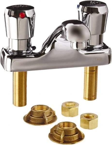 Zurn - Integral, Metering Faucet, Chrome Plated Deck Mount, Lavatory Metering Faucet - Push Button Handle - A1 Tooling