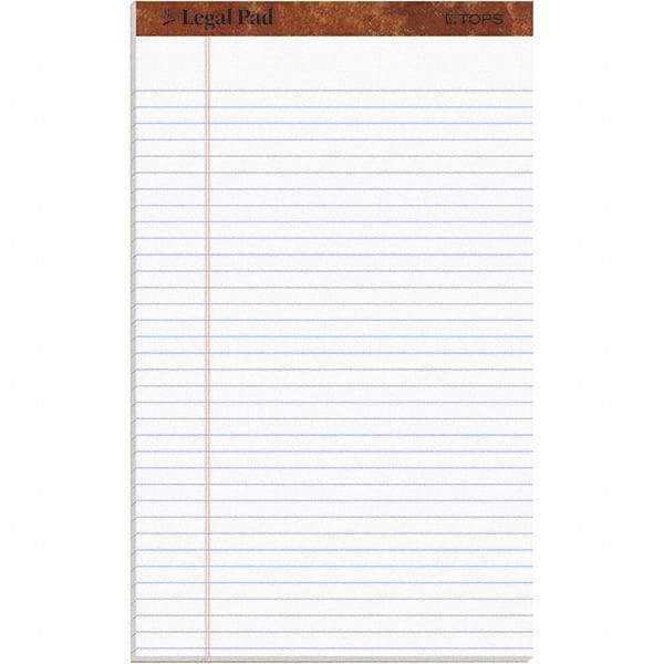 TOPS - 50 Sheet, 8-1/2 x 14", Legal/Wide (Style) Legal Pad - White - A1 Tooling