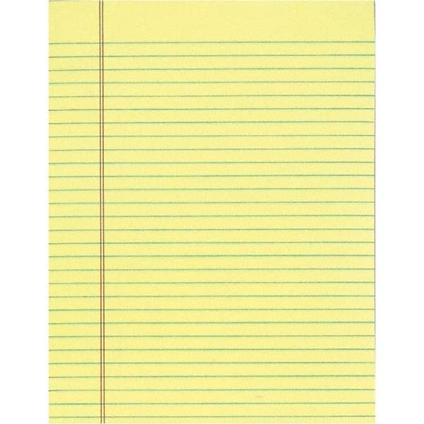 TOPS - 50 Sheet, 8-1/2 x 11", Legal/Wide (Style) Legal Pad - Canary - A1 Tooling