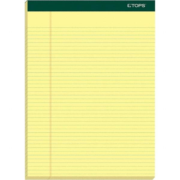 TOPS - 100 Sheet, 8-1/2 x 11-3/4", Narrow Writing Pad - Canary - A1 Tooling