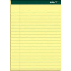 TOPS - 100 Sheet, 8-1/2 x 11-3/4", Narrow Writing Pad - Canary - A1 Tooling