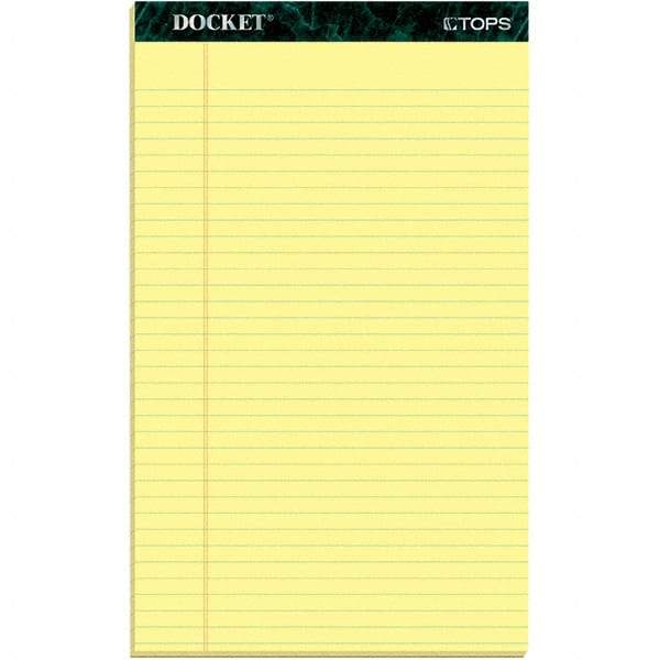 TOPS - 50 Sheet, 8-1/2 x 14", Legal/Wide (Style) Writing Pad - Canary - A1 Tooling