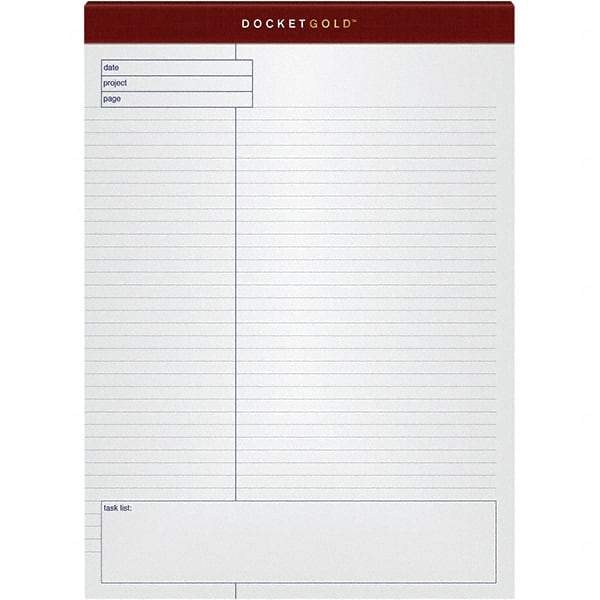 TOPS - 40 Sheet, 8-1/2 x 11-3/4", Legal/Wide (Style) Docket Ruled Pad - White - A1 Tooling