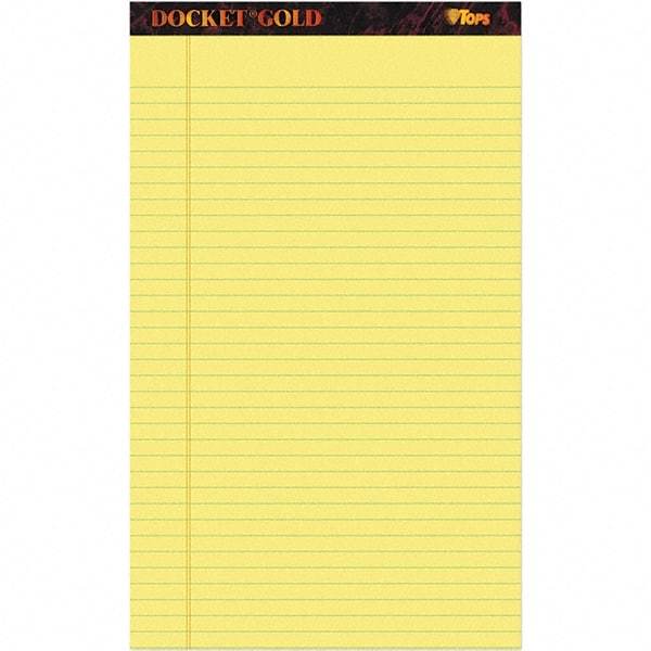 TOPS - 50 Sheet, 8-1/2 x 14", Legal/Wide (Style) Writing Pad - Canary - A1 Tooling