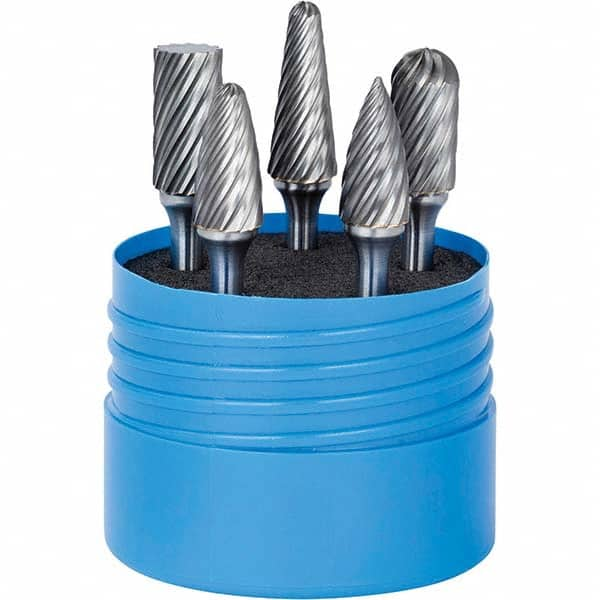 SGS Pro - Burr Sets Head Shape: Ball Nose Cone; Ball Nose Cylinder; Ball Nose Tree; Cylinder w/Endcut; Pointed Tree Tooth Style: Double Cut - A1 Tooling