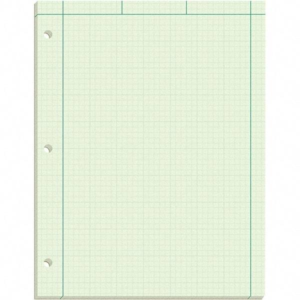 TOPS - 100 Sheet, 8-1/2 x 11", Quadrille Engineering Computation Pad - Black, Green - A1 Tooling