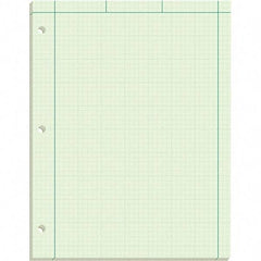 TOPS - 100 Sheet, 8-1/2 x 11", Quadrille Engineering Computation Pad - Black, Green - A1 Tooling