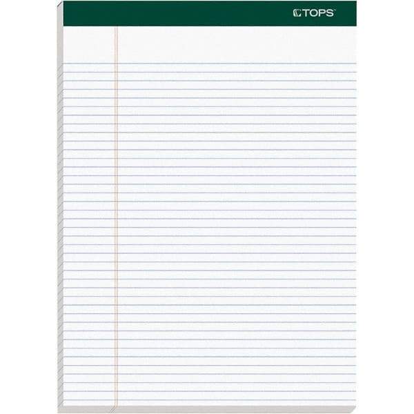 TOPS - 100 Sheet, 8-1/2 x 11-3/4", Narrow Docket Ruled Pad - White - A1 Tooling