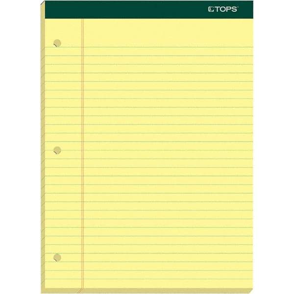 TOPS - 100 Sheet, 8-1/2 x 11-3/4", Legal/Wide (Style) Writing Pad - Canary - A1 Tooling