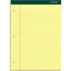 TOPS - 100 Sheet, 8-1/2 x 11-3/4", Legal/Wide (Style) Writing Pad - Canary - A1 Tooling