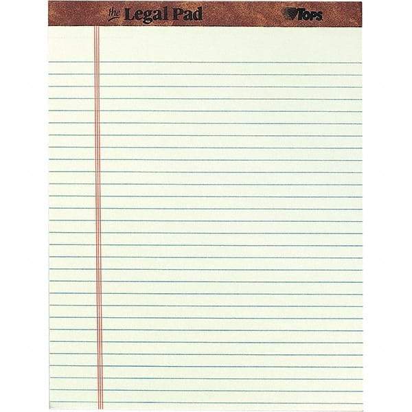 TOPS - 50 Sheet, 8-1/2 x 11-3/4", Legal/Wide (Style) Legal Pad - Green Tint - A1 Tooling