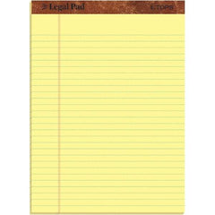 TOPS - 50 Sheet, 8-1/2 x 11", Legal/Wide (Style) Legal Pad - Canary - A1 Tooling