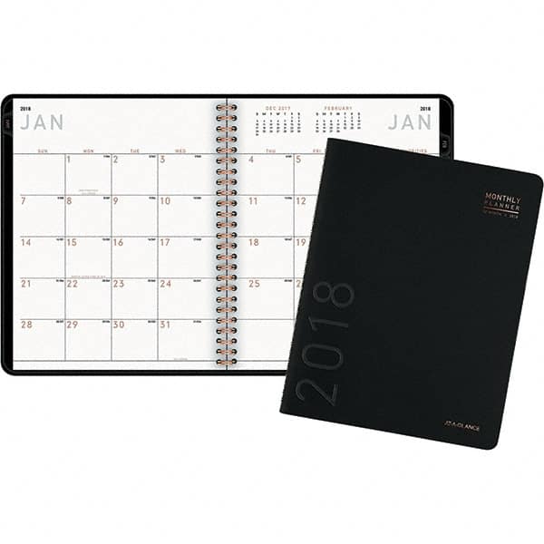 AT-A-GLANCE - 24 Sheet, 6-7/8 x 8-3/4", Monthly Planner - Black - A1 Tooling