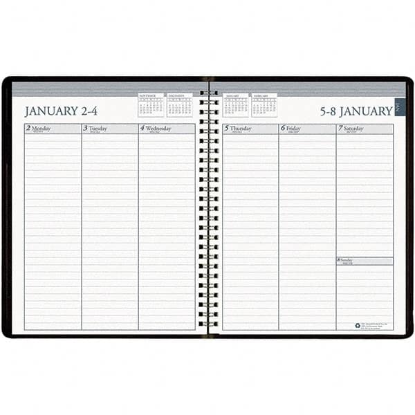 House of Doolittle - 104 Sheet, 6-7/8 x 8-3/4", Weekly Appointment Book - Black - A1 Tooling