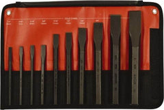 Mayhew - 10 Piece Cold Chisel Set - Hot Forged Carbon Steel, Sizes Included 1/4 to 1" - A1 Tooling