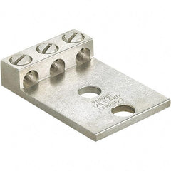 Panduit - 6 AWG Noninsulated Lug Connection Square Ring Terminal - 1/2" Stud, 4" OAL x 2.82" Wide, Tin Plated Aluminum Contact - A1 Tooling