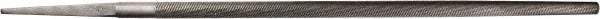 PFERD - 6" Long, Second Cut, Round American-Pattern File - Single Cut, 0.22" Overall Thickness, Tang - A1 Tooling