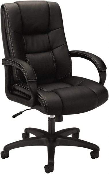 Basyx - 45-1/2" High Executive Chair - 28" Wide x 40" Deep, Vinyl Seat, Black - A1 Tooling