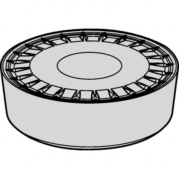 RCMX3209M0TUPG KCP25B Carbide Turning Insert TiOCN Finish, Neutral, 32mm Inscribed Circle, 0″ Corner Radius, Round