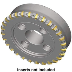 Kennametal - 112.8mm Cut Diam, 32mm Arbor Hole, 6.5mm Max Depth of Cut, 45° Indexable Chamfer & Angle Face Mill - 14 Inserts, HNGX 0905... Insert, Right Hand Cut, 14 Flutes, Series HexaCut - A1 Tooling