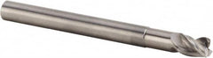 Kennametal - 1/2", 3 Flute, Single End, Solid Carbide, 0.03" Corner Radius End Mill - 6" OAL, 45° Helix, Right Hand Flute, 5/8" LOC, Right Hand Cut, 3-3/8" Extended Reach - A1 Tooling