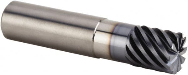 Kennametal - 20mm, 10 Flute, Single End, Solid Carbide, 1mm Corner Radius End Mill - 92mm OAL, 45° Helix, Right Hand Flute, 20mm LOC, Right Hand Cut, 40mm Extended Reach - A1 Tooling