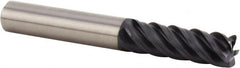 Kennametal - 16mm, 5 Flute, Single End, Solid Carbide, 4mm Corner Radius End Mill - 110mm OAL, 43° Helix, Right Hand Flute, 48mm LOC, Right Hand Cut - A1 Tooling