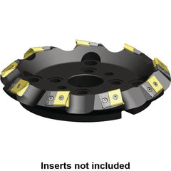 Kennametal - 160.34mm Cut Diam, 40mm Arbor Hole, 17.15mm Max Depth of Cut, 45° Indexable Chamfer & Angle Face Mill - 6 Inserts, LN.U 2410... Insert, Right Hand Cut, 6 Flutes, Series MEGA45 - A1 Tooling