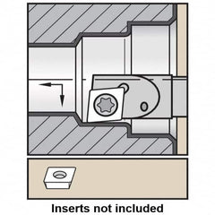 Kennametal - 6.91mm Min Bore Diam, 65mm OAL, 6mm Shank Diam, A-SCLD Indexable Boring Bar - CD.. S4T002 Insert, Screw Holding Method - A1 Tooling