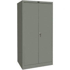 Hallowell - 4 Shelf Locking Storage Cabinet - Steel, 48" Wide x 24" Deep x 72" High, Gray - A1 Tooling