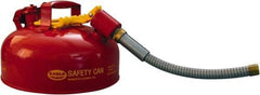 Eagle - 1 Gal Steel Type II Safety Can - 7-1/4" High x 11-1/4" Diam, Red - A1 Tooling