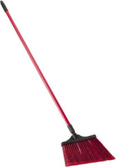 O-Cedar - 13" Wide, Red Synthetic Bristles, 48" Fiberglass Handle, Angled Broom - Flagged - A1 Tooling