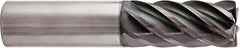 Niagara Cutter - 3/8", 6 Flute, Single End, Solid Carbide, 0.015" Corner Radius End Mill - 2-1/2" OAL, 38° Helix, Right Hand Flute, 1" LOC, Right Hand Cut - A1 Tooling