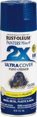 Rust-Oleum - Deep Blue, Gloss, Enamel Spray Paint - 8 Sq Ft per Can, 12 oz Container, Use on Multipurpose - A1 Tooling