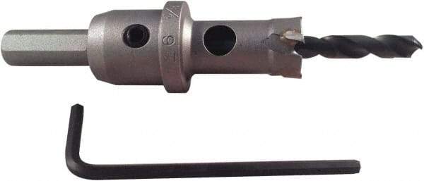 Disston - 2-1/8" Diam, 3/16" Cutting Depth, Hole Saw - Carbide-Tipped Saw, Toothed Edge - A1 Tooling