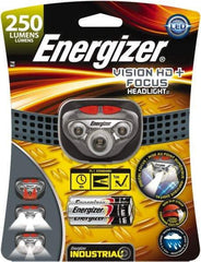 Energizer - White, Red LED Bulb, 300 Lumens, Hands-free Flashlight - Gray Plastic Body, 3 AAA Alkaline Batteries Included - A1 Tooling