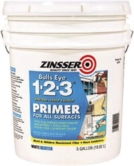 Rust-Oleum - 5 Gal White Water-Based Acrylic Enamel Primer - 450 Sq Ft Coverage, 86 gL Content, Quick Drying, Interior/Exterior - A1 Tooling