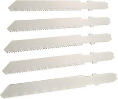 Disston - 5 Piece, 3" to 3" Long, 10-14 to 24 Teeth per Inch, Bi-Metal Jig Saw Blade Set - Toothed Edge, U-Shank - A1 Tooling